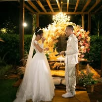 Cerimônia de casamento iluminada no sítio em São José da Lapa